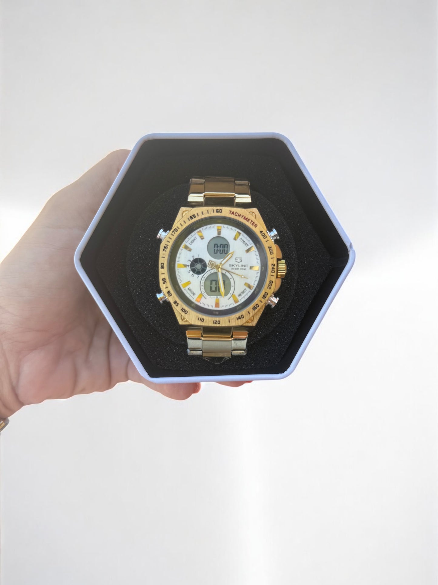 RELOJ SKYLINE GOLD | ESFERA BLANCA