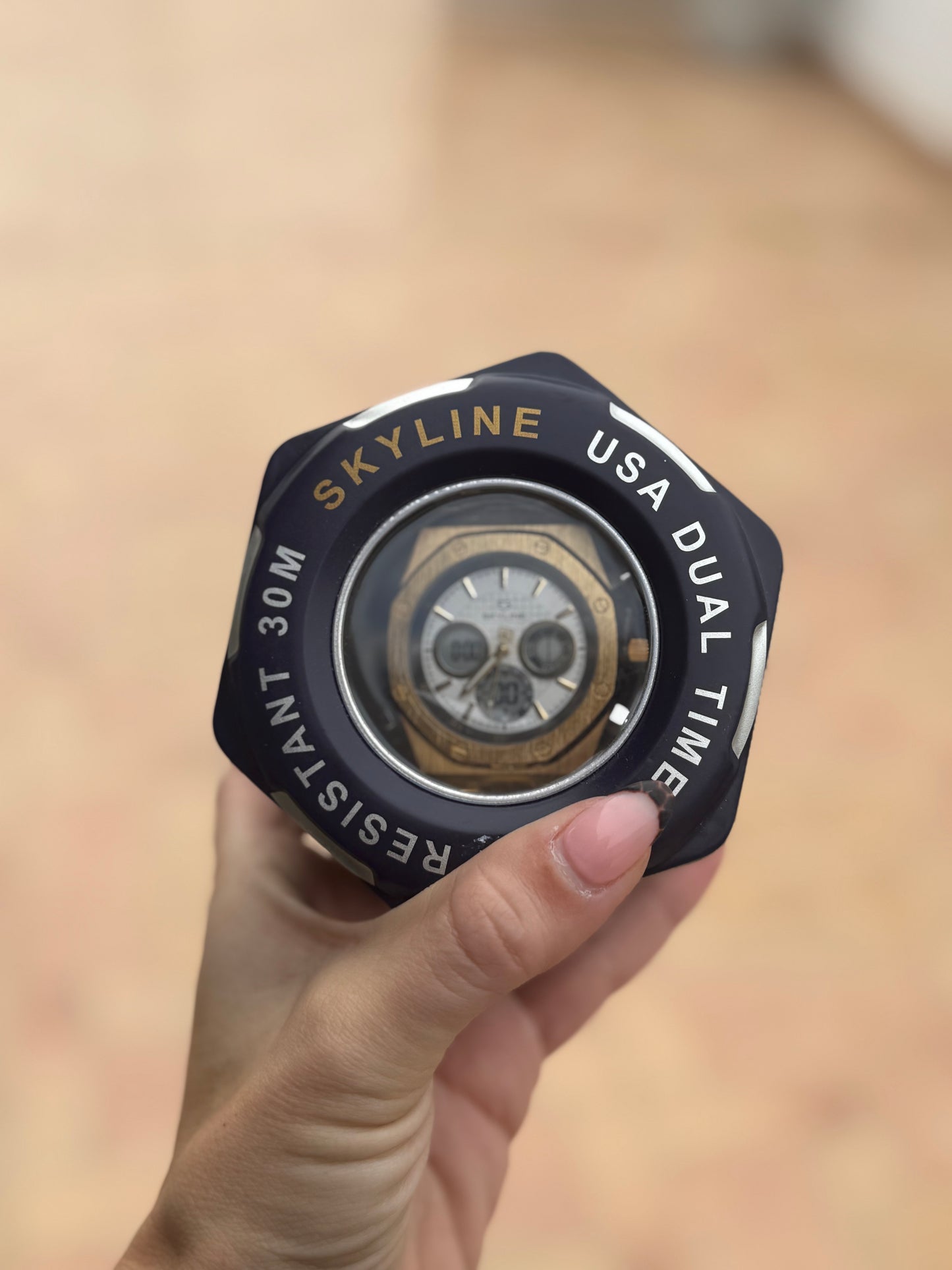 RELOJ UNISEX SKYLINE |DORADO