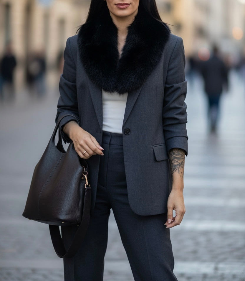 CUELLO PELO SINTÉTICO | NEGRO