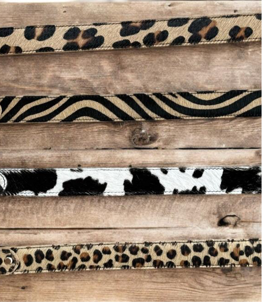 CINTURÓN PIEL Y PELO ANIMAL PRINT