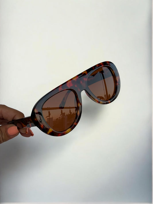 GAFAS DE SOL ROUND BROWN