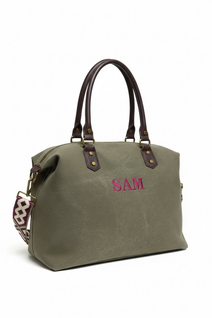 SHOPPER ROMA | VERDE CAQUI OSCURO