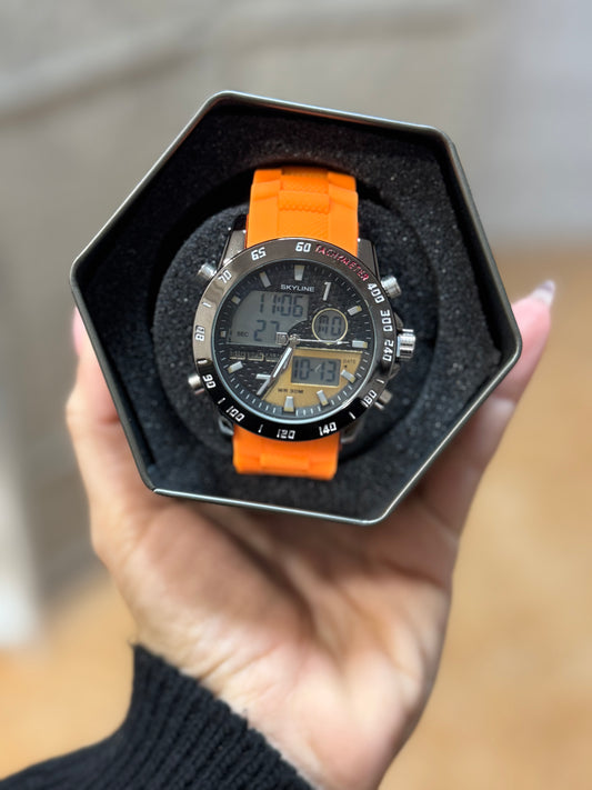 RELOJ SKYLINE ORANGE