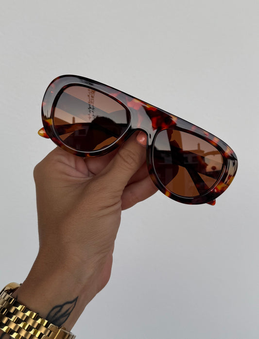 GAFAS DE SOL ROUND BROWN