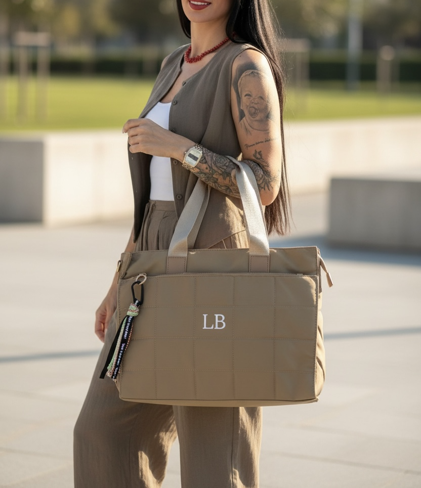 SHOPPER NYLON TAUPE