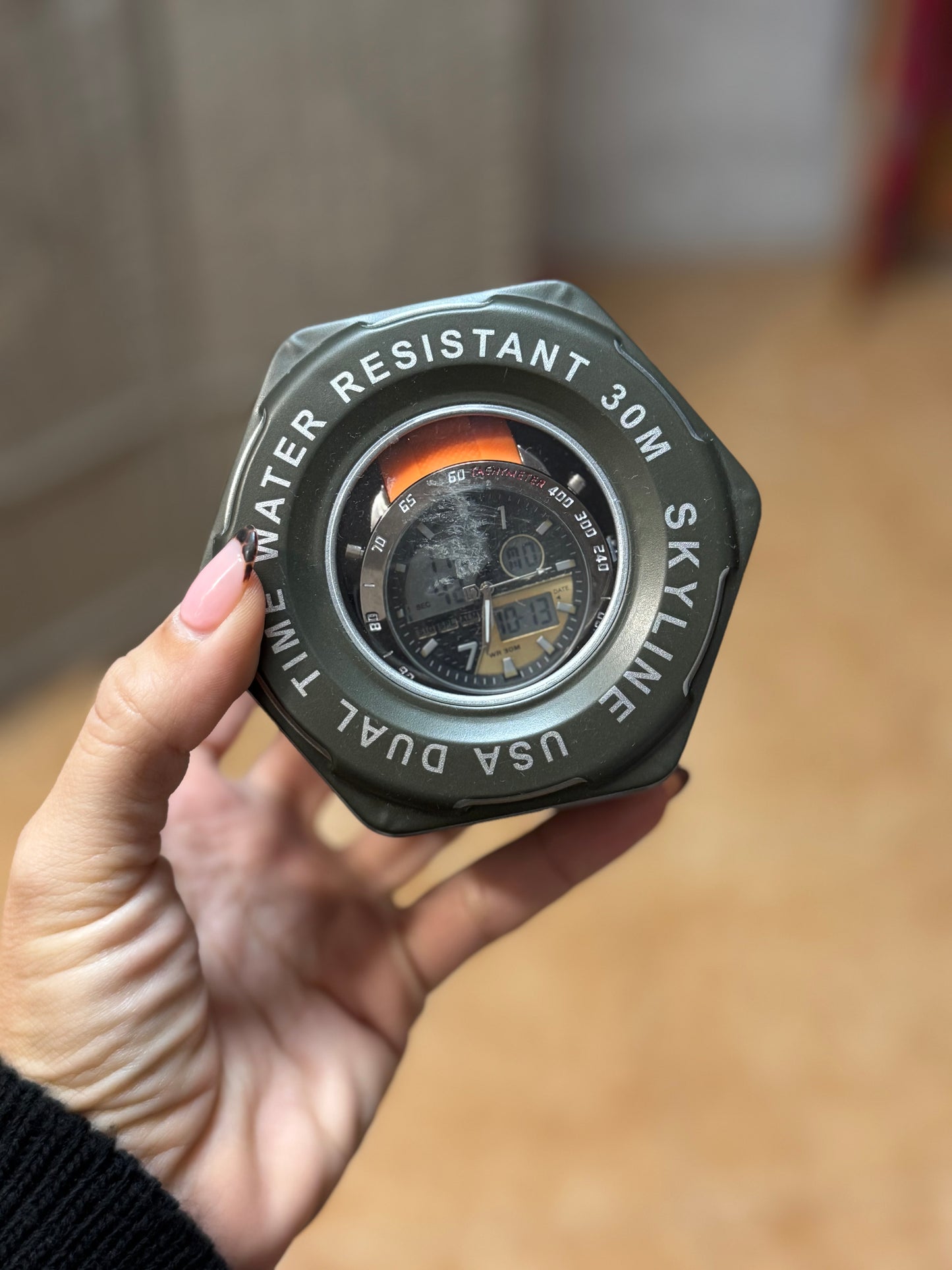 RELOJ SKYLINE ORANGE