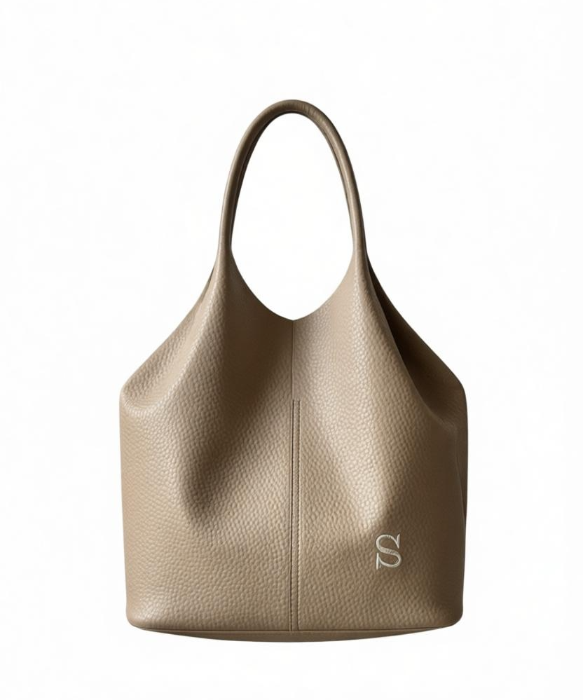 SACA EFECTO PIEL - TAUPE