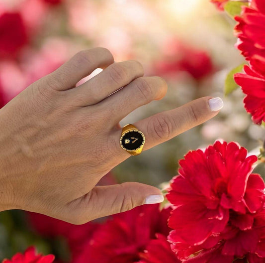 ANILLO SELLO ROSA BLACK