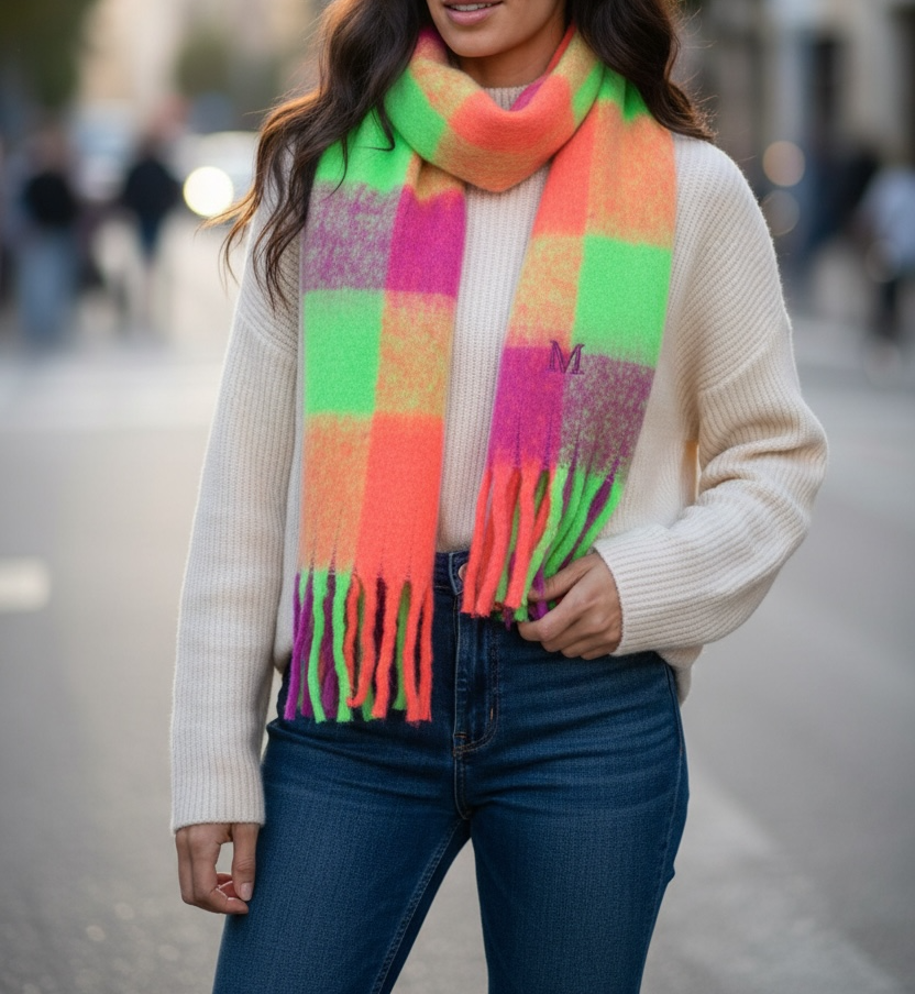 PASHMINA FLUOR PERSONALIZADA