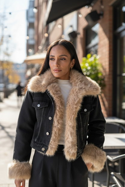 CHAQUETA DENIM BLACK