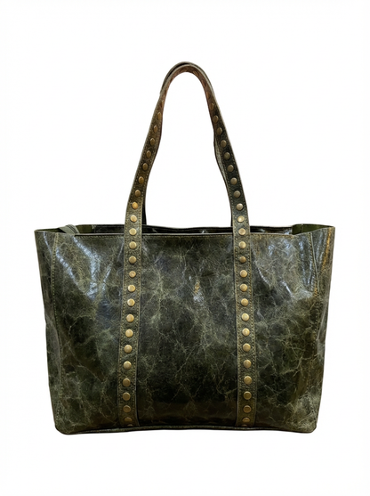 SHOPPER TACHAS PIEL MEZCLADA | GREEN