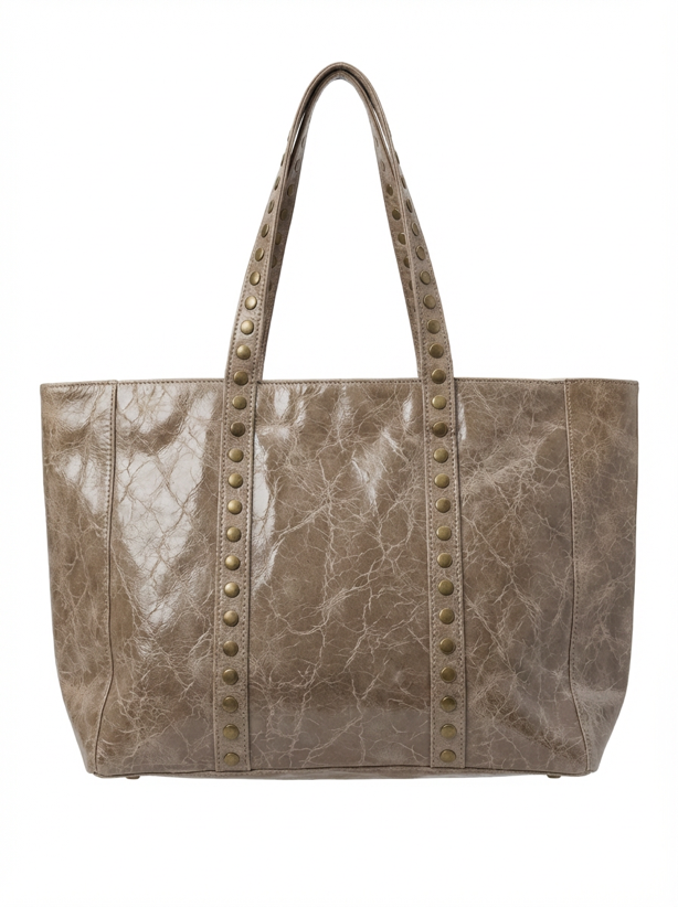 SHOPPER TACHAS PIEL MEZCLADA | TOPO