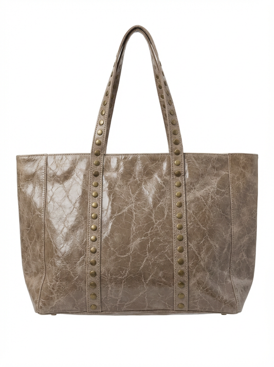 SHOPPER TACHAS PIEL MEZCLADA | TOPO