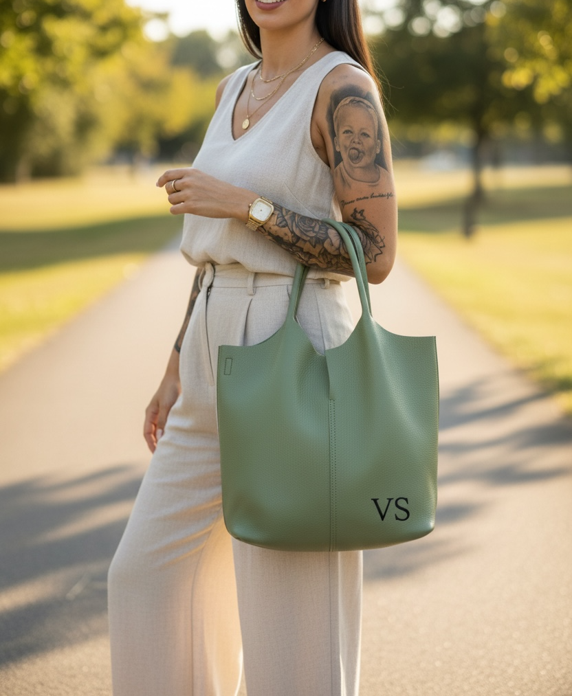 SACA EFECTO PIEL - CAQUI