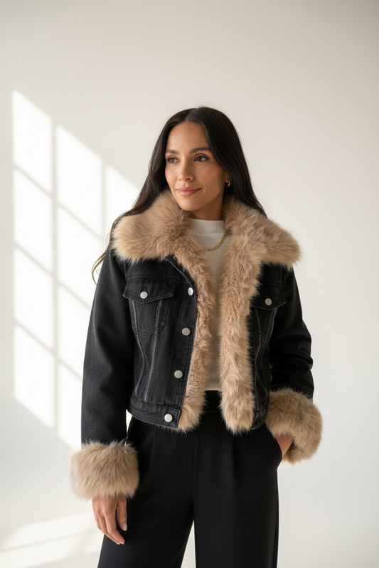 CHAQUETA DENIM BLACK