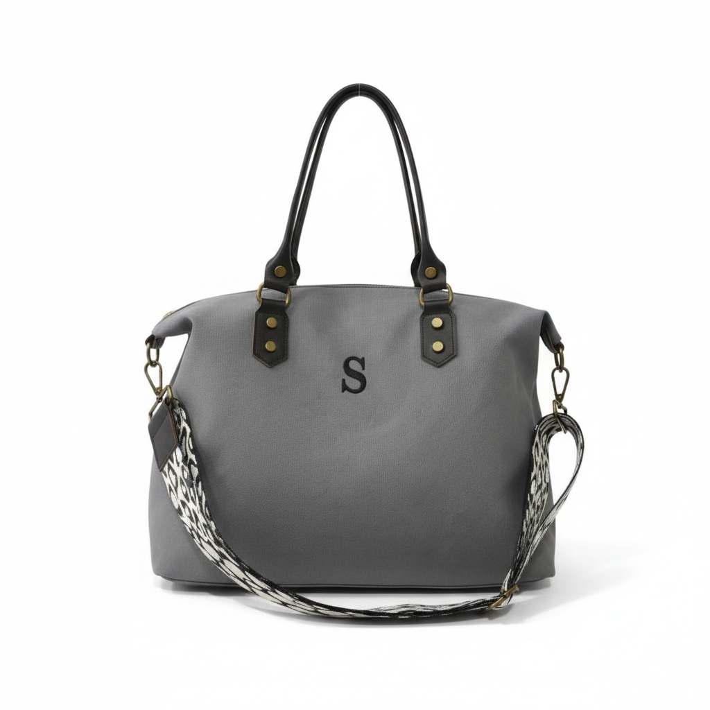 BOLSO SHOPPER LONETA Y PIEL | GRIS MARENGO