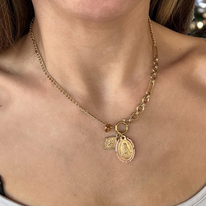 COLLAR PERLITAS ROSA - VIRGEN DEL ROCÍO