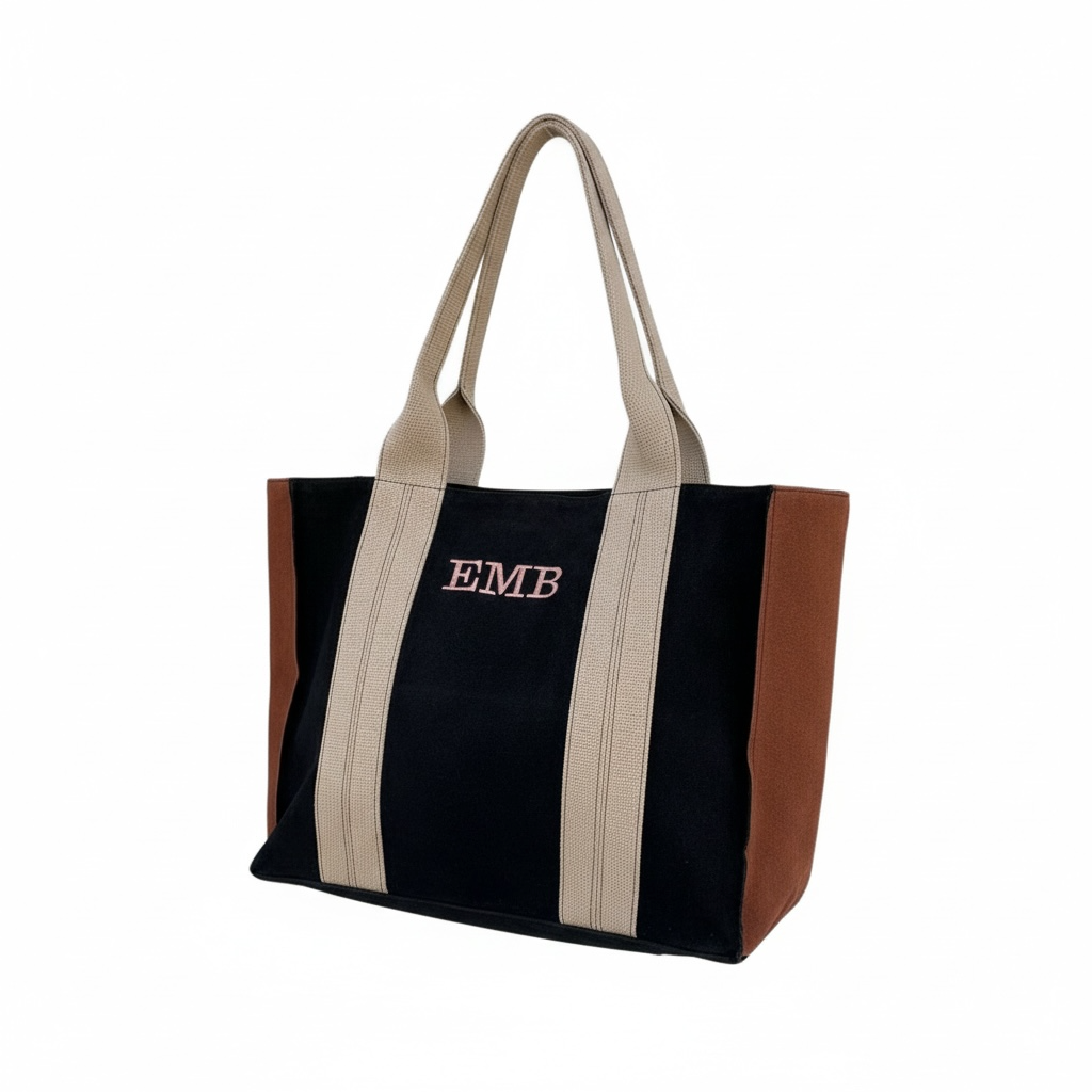 BOLSO TOTTE LONETA PIEL SERRAJE | NEGRO