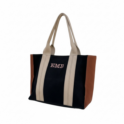 BOLSO TOTTE LONETA PIEL SERRAJE | NEGRO