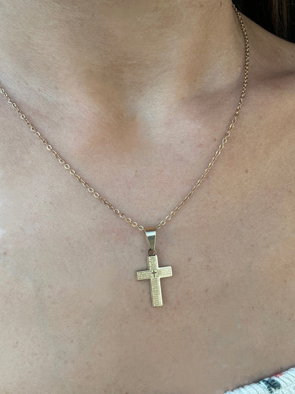 COLLAR CRUZ PADRE NUESTRO