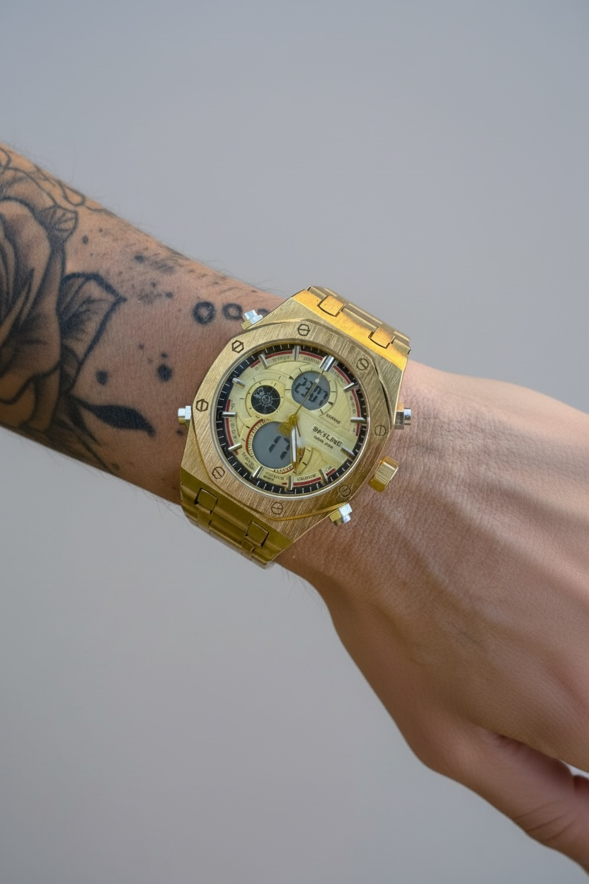 RELOJ UNISEX SKYLINE RED | GOLD