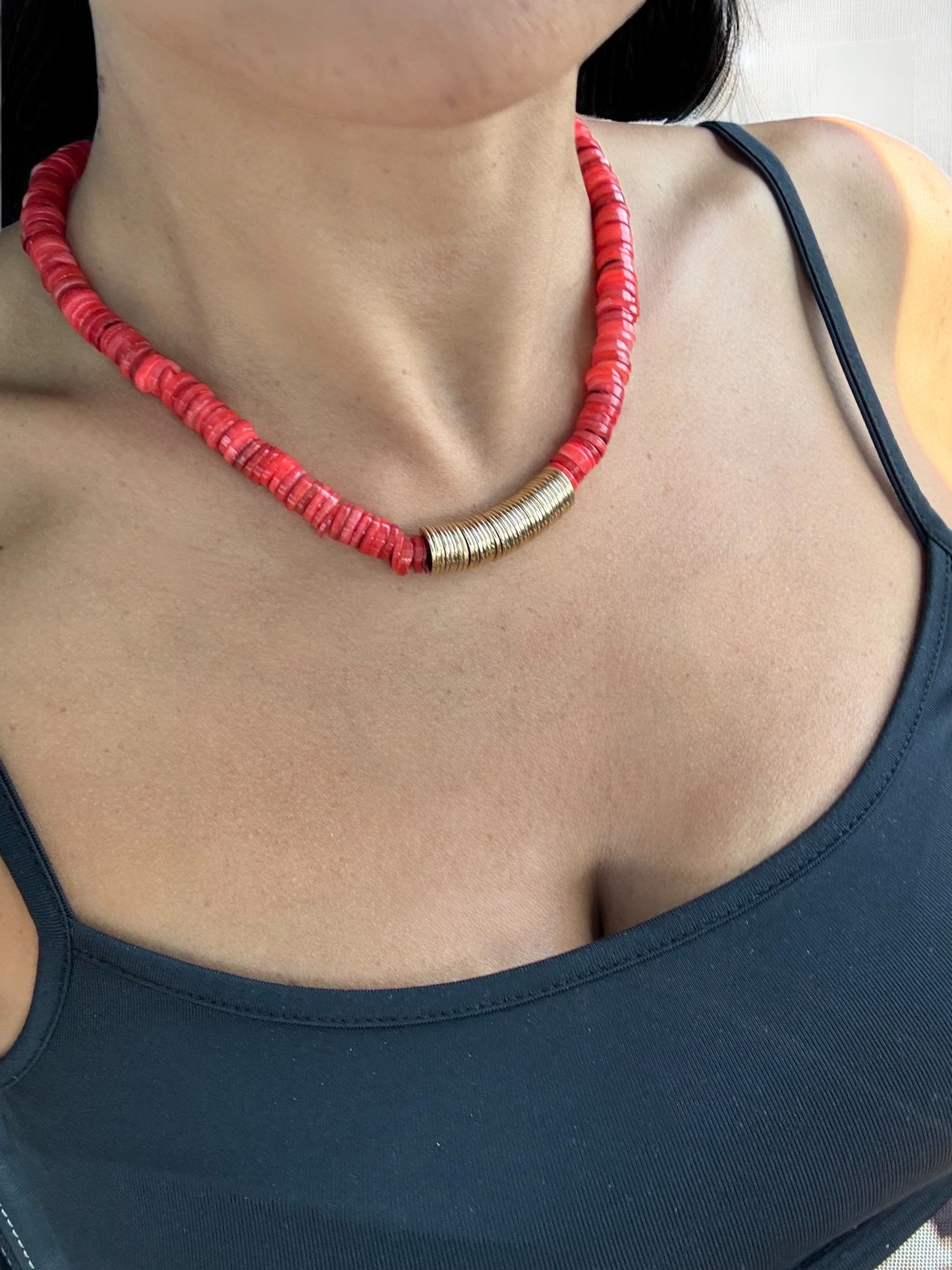 COLLAR MAXI CORAL GOLD