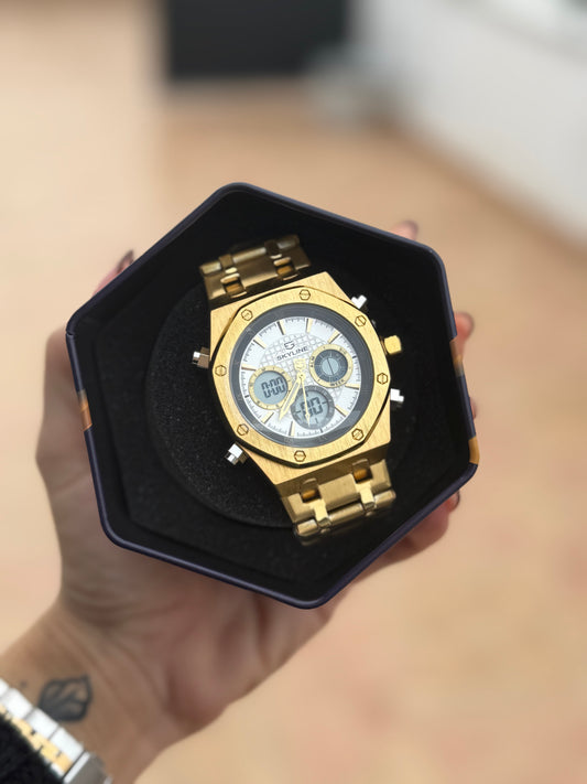 RELOJ UNISEX SKYLINE |DORADO