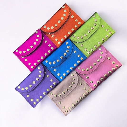 MONEDERO METALIZADO TACHAS