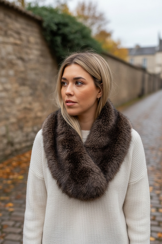 CUELLO DE PELO | MARRÓN CHOCOLATE