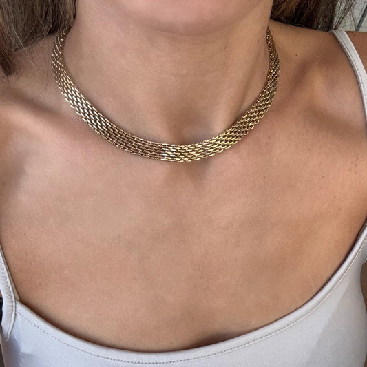 COLLAR CADENA PLANA - TALLA M