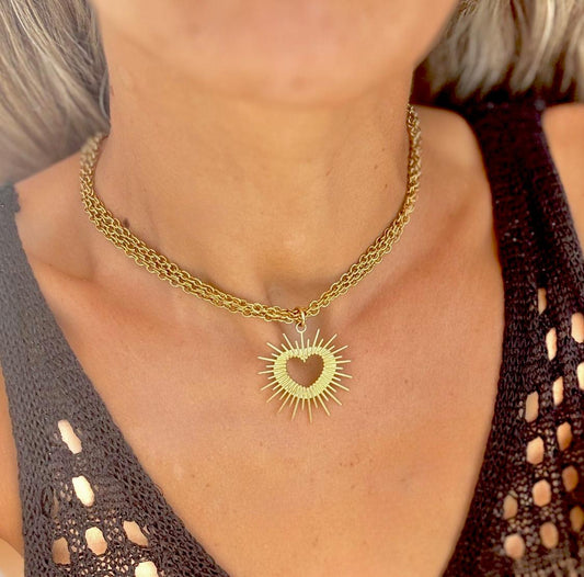 COLLAR TRIPLE CORAZÓN